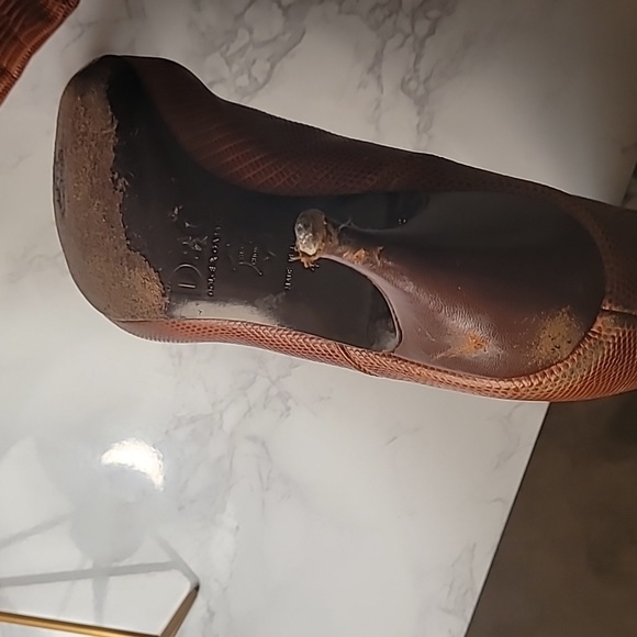 AUTHENTIC DOLCE & GABBANA  BROWN LEATHER LIZARD PRINT BOOTS - US 10 / EU 40 - Picture 10 of 16